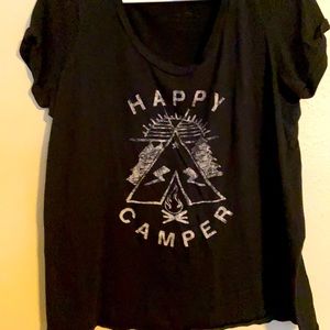 Size 1 torrid black happy camper tee